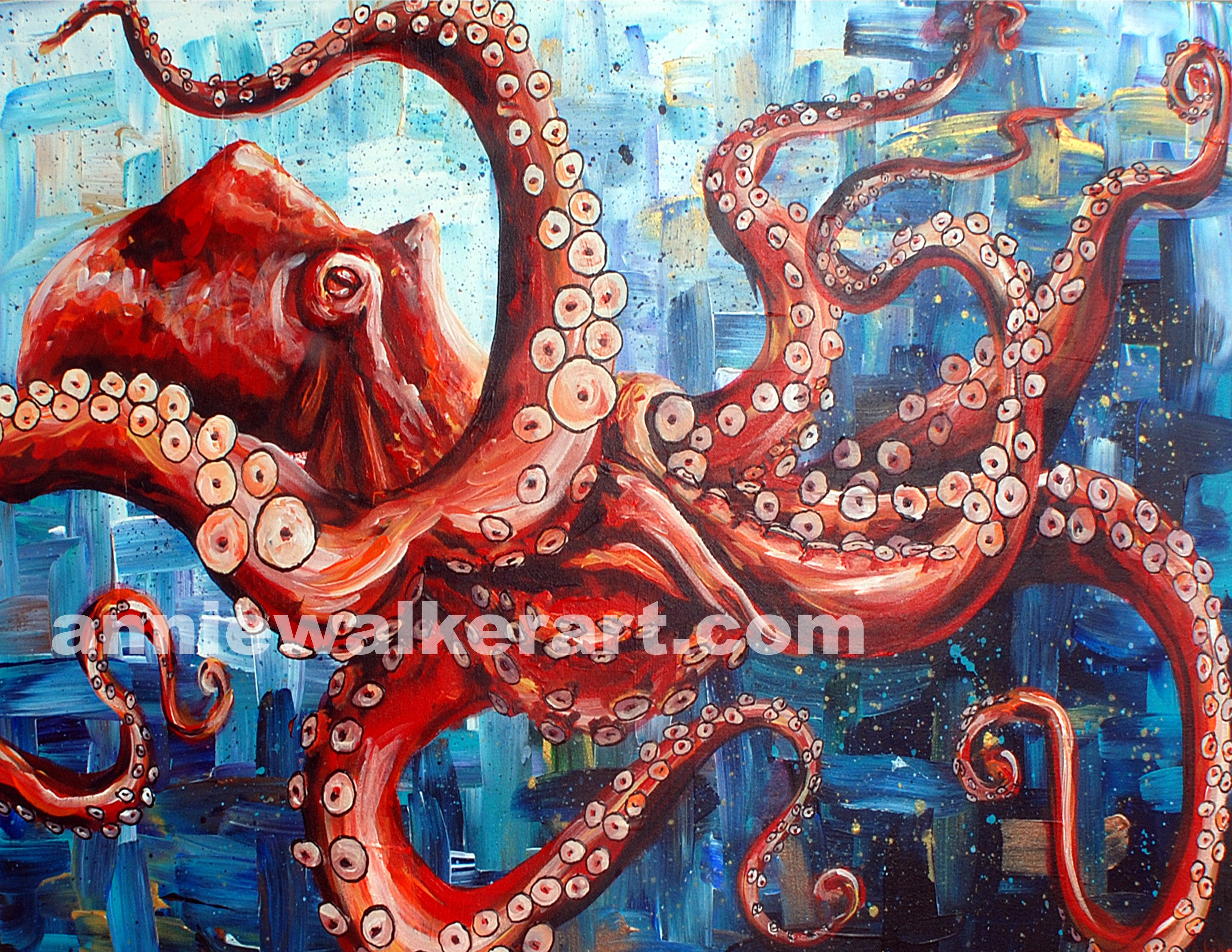 Giant Pacific Octopus Print Annie Walker Art giant-pacific-octopus-print-annie-walker-art
